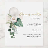 NIEDLICHE GLÜCKWUNSCH DER SCHIEBWEISSEN BALLOONFL WEINETIKETT (Einzelnes Label)