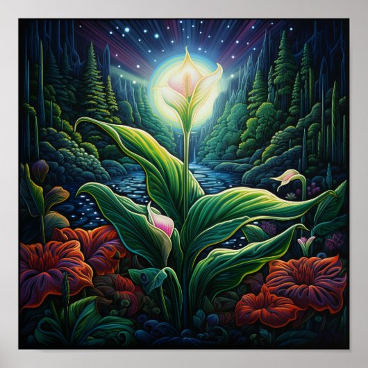 Niedliche Glühbirne Blume Bouquet Peace Lliy Poster (Vorne)