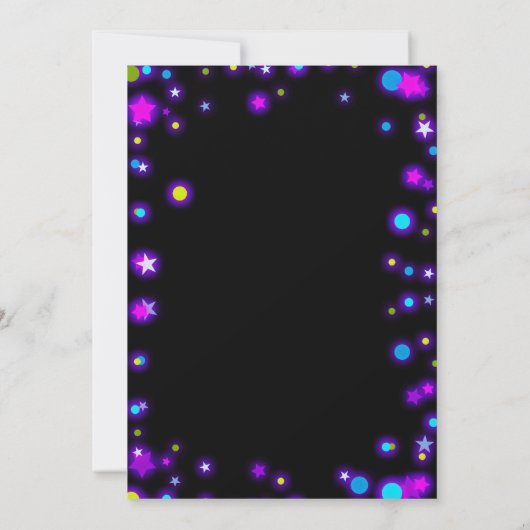 Niedliche Glühen Einladung (Rückseite)