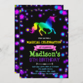 Niedliche Glühen Einladung (Vorne/Hinten)