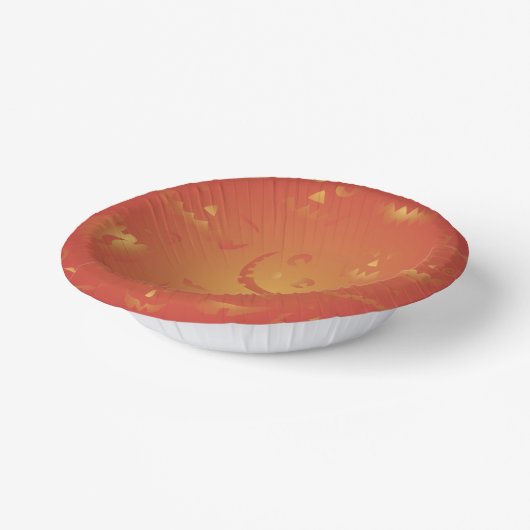 Niedliche Glühen Orange Halloween Pumpkins Papier Pappteller (Gewinkelt)