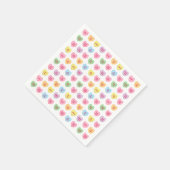 Niedliche, gmädchenhafte Konversation Bonbonherzen Serviette (Ecke)