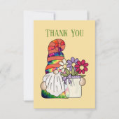 Niedliche Gnome-Addition Dankeskarte (Vorderseite)