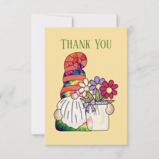 Niedliche Gnome-Addition Dankeskarte (Vorderseite)