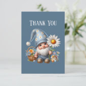 Niedliche Gnome-Addition Dankeskarte (Stehend Vorderseite)