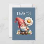 Niedliche Gnome-Addition Dankeskarte (Vorderseite)