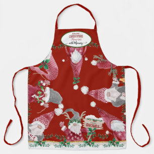 Niedliche Gnome Backen Weihnachten Erinnerungen mi Schürze