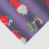 Niedliche Gnome, blaue Weihnachten Seidenpapier (Detail)