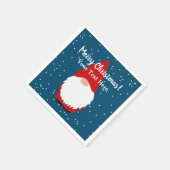 Niedliche Gnome Cartoon Weihnachtsfeier Napkins Serviette (Ecke)