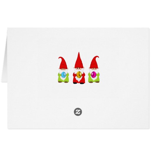 Niedliche Gnome, die Ostereier halten (Rückseite Horizontal)