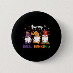 Niedliche Gnome fallen Halloween Girls Happy Hallo Button