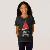 Niedliche Gnome Familie passt Weihnachten Funny Ge T-Shirt (Vorne ganz)
