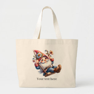 Niedliche Gnome-Gärtnern Jumbo Stoffbeutel