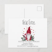 Niedliche Gnome Holidays - Neue Adresse Ankündigungspostkarte (Vorne/Hinten)