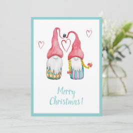 Niedliche Gnome in der Liebe Frohe Weihnachten