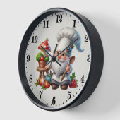 Niedliche Gnome-Koch-Liebhaber Uhr (Winkel)