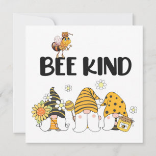 Niedliche Gnome und Bienenkarte