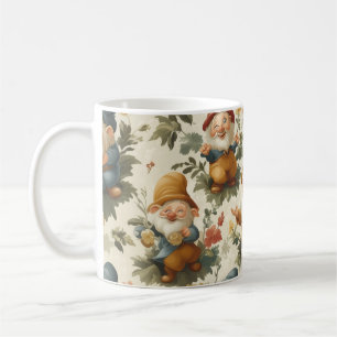 Niedliche Gnome und Blume Kaffeetasse