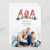 Niedliche Gnome-Urlaubskarte Feiertagskarte (Vorne/Hinten)