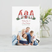 Niedliche Gnome-Urlaubskarte Feiertagskarte (Stehend Vorderseite)