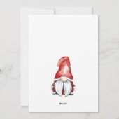 Niedliche Gnome-Urlaubskarte Feiertagskarte (Rückseite)