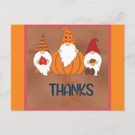 Niedliche Gnome verdanken Y'all Herbst Postkarte