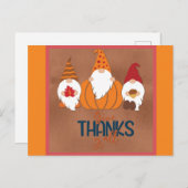 Niedliche Gnome verdanken Y'all Herbst Postkarte (Vorne/Hinten)