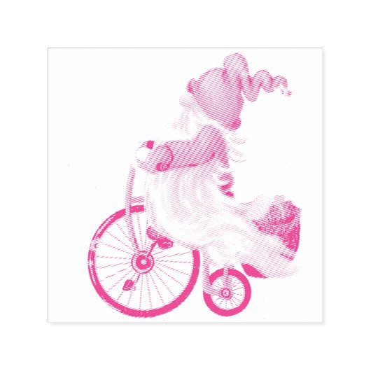 Niedliche Gnome Weihnachten Selbstfärbung Briefmar Permastempel (Design)