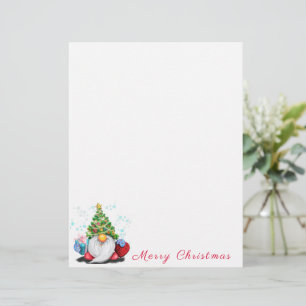 Niedliche Gnome Weihnachtsbriefe Briefbogen