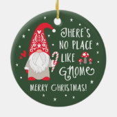 Niedliche Gnome Weihnachtsfeier Keramik Ornament (Hinten)