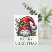 Niedliche Gnome Weihnachtskarte Feiertagskarte (Stehend Vorderseite)
