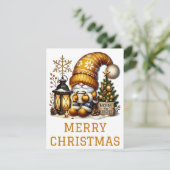 Niedliche Gnome Weihnachtskarte Feiertagskarte (Stehend Vorderseite)