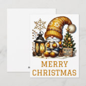 Niedliche Gnome Weihnachtskarte Feiertagskarte (Vorne/Hinten)