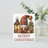 Niedliche Gnome Weihnachtskarte Feiertagskarte (Stehend Vorderseite)
