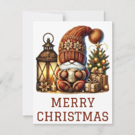 Niedliche Gnome Weihnachtskarte Feiertagskarte