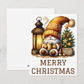 Niedliche Gnome Weihnachtskarte Feiertagskarte (Vorne/Hinten)