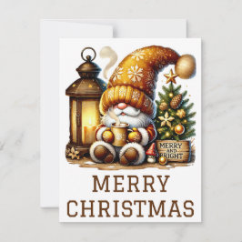 Niedliche Gnome Weihnachtskarte Feiertagskarte
