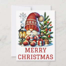Niedliche Gnome Weihnachtskarte Feiertagskarte
