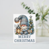 Niedliche Gnome Weihnachtskarte Feiertagskarte (Stehend Vorderseite)
