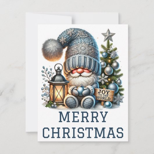 Niedliche Gnome Weihnachtskarte Feiertagskarte (Vorderseite)