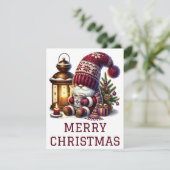 Niedliche Gnome Weihnachtskarte Feiertagskarte (Stehend Vorderseite)