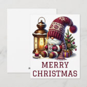 Niedliche Gnome Weihnachtskarte Feiertagskarte (Vorne/Hinten)