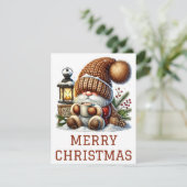 Niedliche Gnome Weihnachtskarte Feiertagskarte (Stehend Vorderseite)
