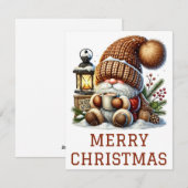 Niedliche Gnome Weihnachtskarte Feiertagskarte (Vorne/Hinten)