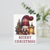 Niedliche Gnome Weihnachtskarte Feiertagskarte (Stehend Vorderseite)