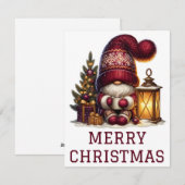Niedliche Gnome Weihnachtskarte Feiertagskarte (Vorne/Hinten)