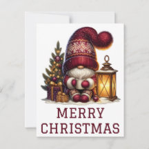 Niedliche Gnome Weihnachtskarte