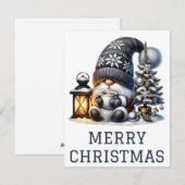 Niedliche Gnome Weihnachtskarte Feiertagskarte (Vorne/Hinten)