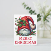 Niedliche Gnome Weihnachtskarte Feiertagskarte (Stehend Vorderseite)