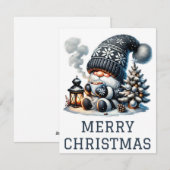 Niedliche Gnome Weihnachtskarte Feiertagskarte (Vorne/Hinten)